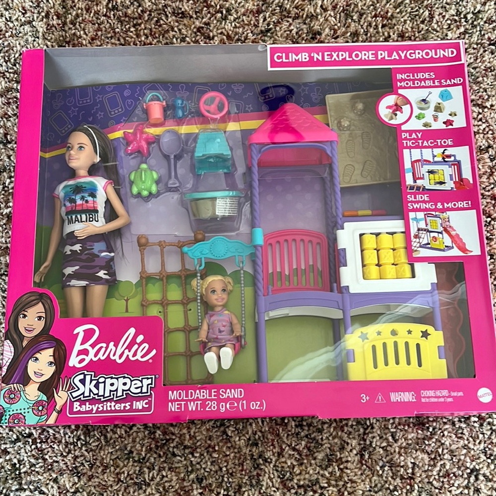 Barbie Skipper Babysitters Inc. Climb ‘n Explore Playground Dolls & Playset